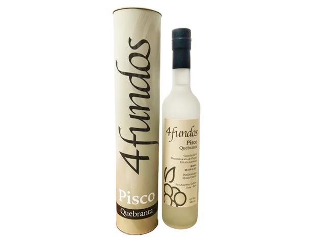 Pisco de Peru Cuatro Fundos Quebranta con estuche 500 ml