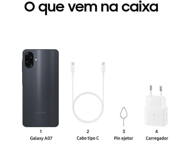 Smartphone Samsung Galaxy A07 4G SM-A075M/DS 256GB 8GB RAM Preto - 8
