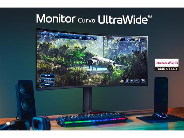 Monitor Curvo Lg Ultrawide 34" Wqhd 100hz Va 5ms Dp HDMI - 2