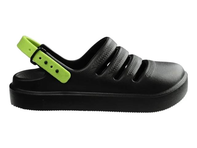 Sándalias Havaianas Kids Clog Preto/Verde Limao Tam 25-26 - 2