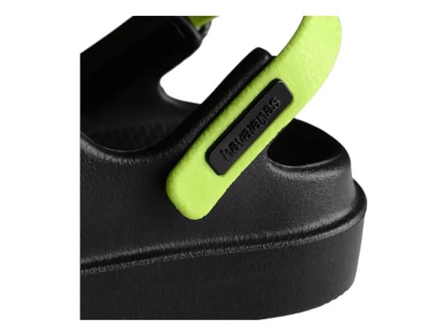 Sándalias Havaianas Kids Clog Preto/Verde Limao Tam 25-26 - 5