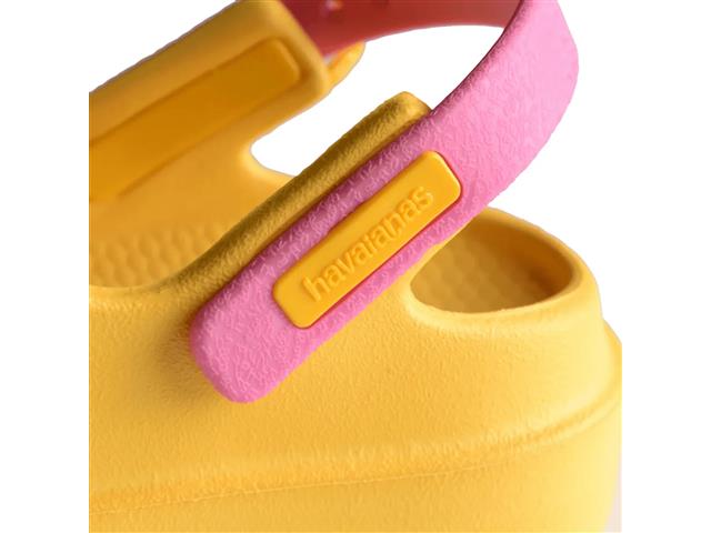 Sándalias Havaianas Kids Clog Amarelo Ouro/Pink Lemonade Tam 33-34 - 4