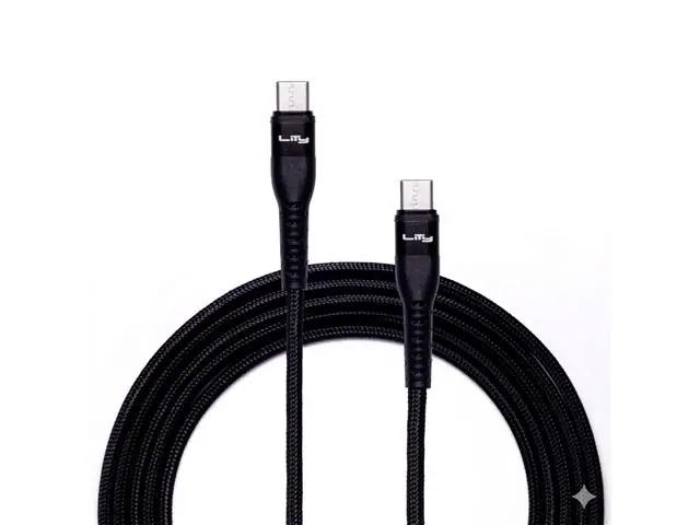 Cable de Carga Lity USB-C/USB-C -3A 60W de 2 metros, color negro C12P