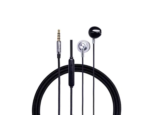 Auriculares manos libres con cable y micrófono Lity, color negro F10P