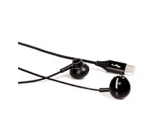 Auriculares manos libres,cable USB-C y micrófono Lity, negro F11P - 2