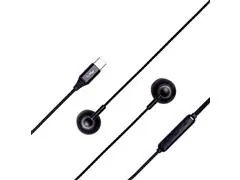 Auriculares manos libres,cable USB-C y micrófono Lity, negro F11P - 4