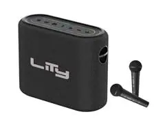 Bocina karaoke bluetooth Lity con 2 micrófonos de 80W, negro (B15M) - 3