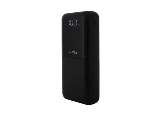 Carregador portátil powerbank turbo Lity, 20.000mAh 45W, negro P12