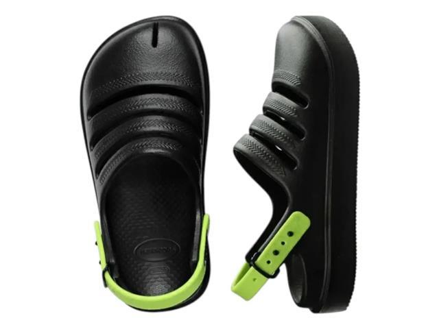 Sandalias Havaianas Kids Clog Preto/Verde - 4