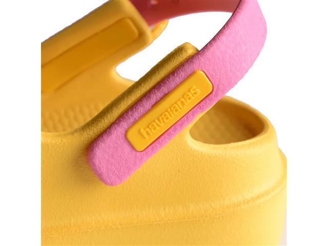 Sandalias Havaianas Kids Clog Amarelo Ouro/Pink Lemonade - 4