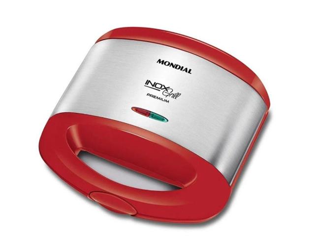 Sanduicheira Inox Grill Mondial S-19 Premium Red 800W 220V