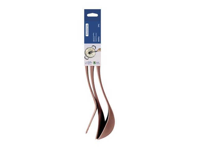 Jogo Utensílios Tramontina Ability Nylon Mocaccino 3 Peças - 1