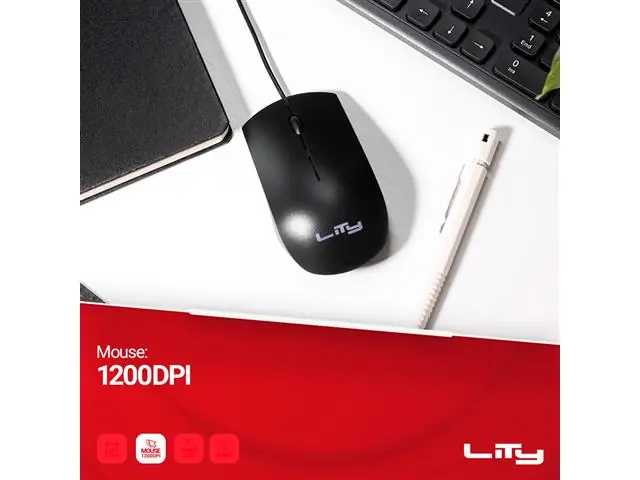 KIT TECLADO E MOUSE COM FIO LITY ABNT2 PLUG&PLAY 107 TECLAS  PRETO - 3