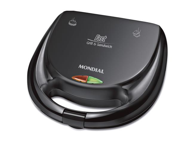 Sanduicheira MONDIAL Fast Grill & Sandwich Preto 750W 110V