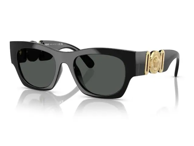 Lentes de sol Versace, Medusa Biggie negros con dorado