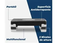 Banco Step Altera Ejercicio Fitness Gym Ajustable 3 Alturas - 1