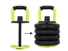 Mancuernas 20 Kg Altera Set Ajustables Disco Barra Pesa Rusa - 4