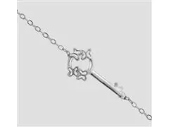 Pulsera de plata Tanya Moss con llave libertad - 1