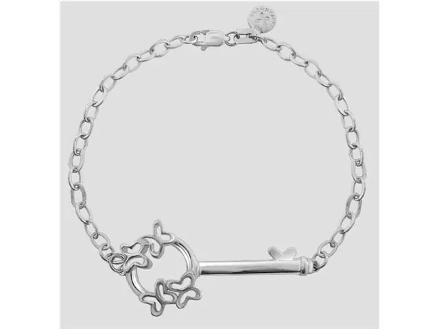 Pulsera de plata Tanya Moss con llave libertad
