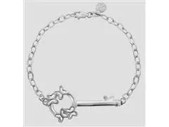 Pulsera de plata Tanya Moss con llave libertad