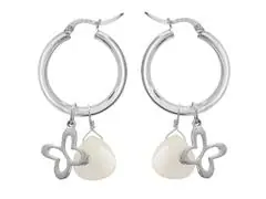 Arracadas de plata Tanya Moss, esenciales mariposa madreperla