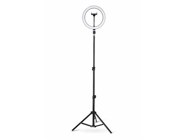 Aro de luz con tripie ajustable de 45 cm – 160 cm