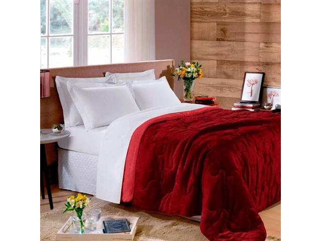 Edredom Buettner King Plush Flannel Dupla Face 260mx280m Vermelho - 1
