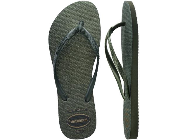 Chinelo Havaianas Slim Gloss Verde Olive Tam 33-34 - 4