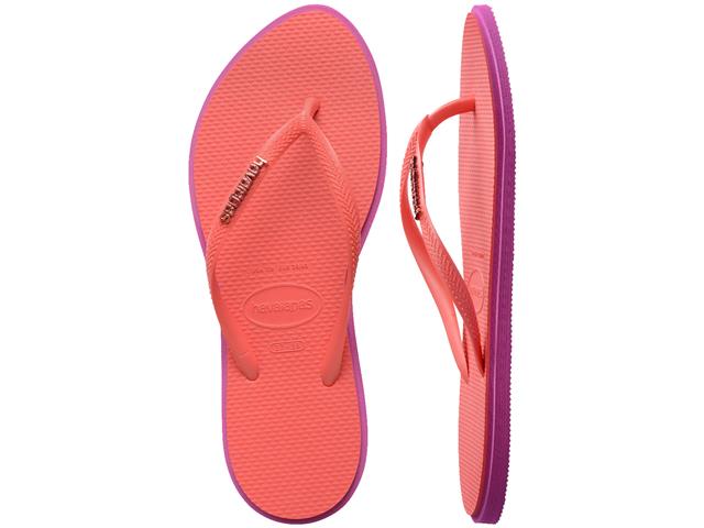 Chinelo Havaianas Slim Point Rosa Gum/Coral Tropical Tam 33-34 - 4