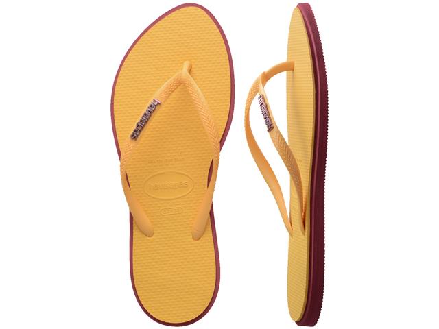 Chinelo Havaianas Slim Point Amaranto/Amarelo Caja Tam 33-34 - 4