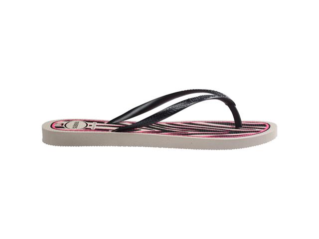 Chinelo Havaianas Slim Animals Bege Palha/Cinza Dark Metalico Tam 35-3 - 2