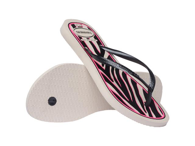 Chinelo Havaianas Slim Animals Bege Palha/Cinza Dark Metalico Tam 35-3 - 3