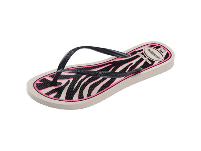 Chinelo Havaianas Slim Animals Bege Palha/Cinza Dark Metalico Tam 35-3 - 5