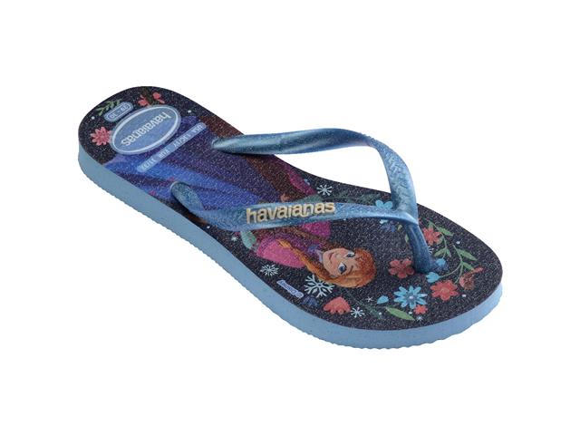 Chinelo Havaianas Kids Slim Princess Azul/Azul Lavanda Tam 23-24 - 1