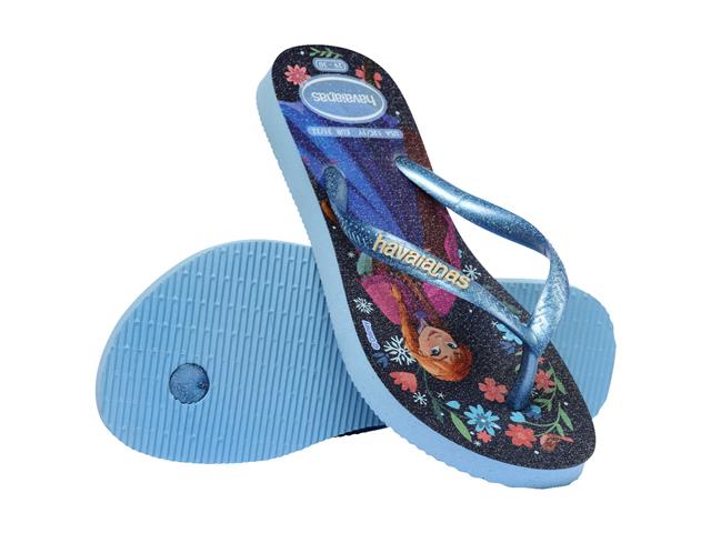 Chinelo Havaianas Kids Slim Princess Azul/Azul Lavanda Tam 23-24 - 3