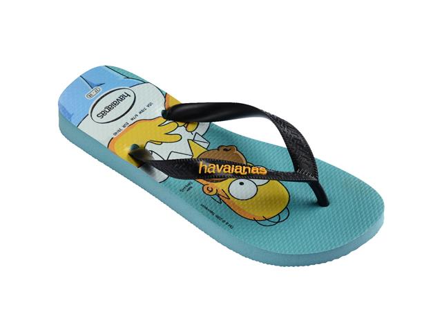 Chinelo Havaianas Simpsons Azul Tradi/Preto Tam 37-38 - 1