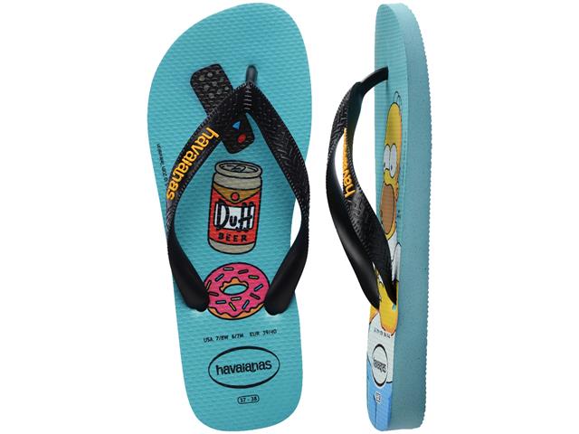 Chinelo Havaianas Simpsons Azul Tradi/Preto Tam 37-38 - 4
