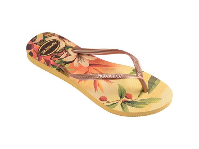 Chinelo Havaianas Slim Tropical Amarelo Caja Tam 33-34 - 1