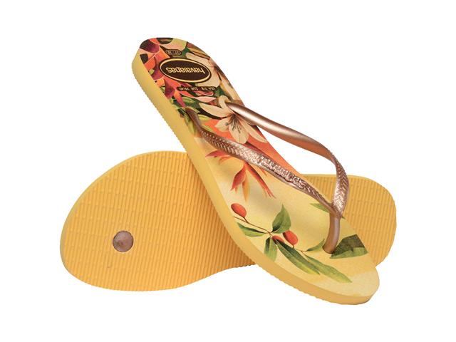 Chinelo Havaianas Slim Tropical Amarelo Caja Tam 33-34 - 3