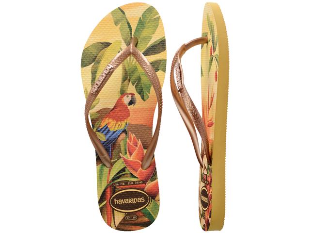 Chinelo Havaianas Slim Tropical Amarelo Caja Tam 33-34 - 4