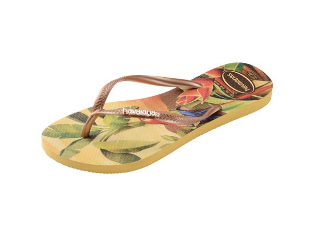 Chinelo Havaianas Slim Tropical Amarelo Caja Tam 33-34 - 5