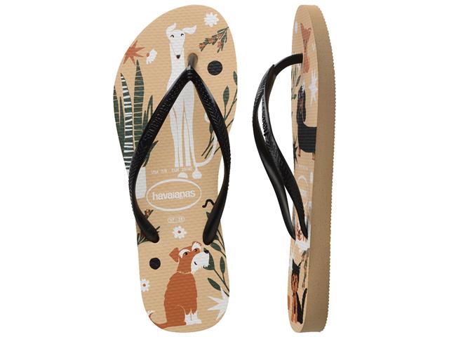 Chinelo Havaianas Slim Pets Dourado/Preto - 4