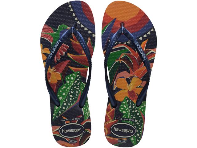 Chinelo Havaianas Slim Tropical Marin...