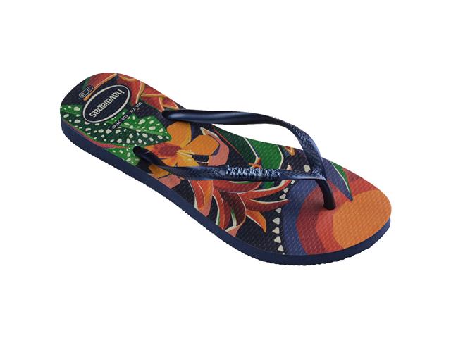 Chinelo Havaianas Slim Tropical Marinho/Marinho - 1