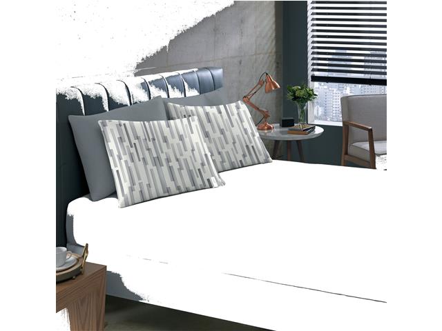 Jogo Cama Solteiro Basic Rolinho Est.Natan Grafite 2pc - 6