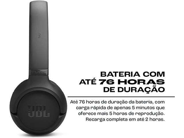 Fone de ouvido com Bluetooth JBLT530BTBLKBR (preto) - 3