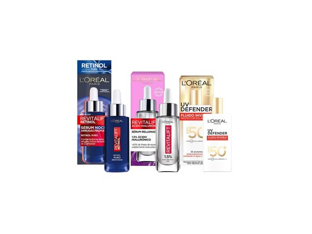 Pack Cuidado Facial Serums Retinol Hialuronico + UV Defender Loreal