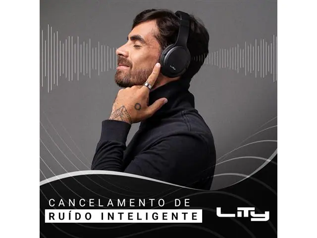 HEADPHONE LITY 5.4 ANC 20H CONEXÃO DUPLA (H10 PRETO) - 2