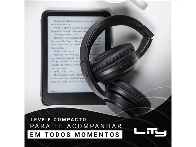 HEADPHONE LITY 5.4 ANC 20H CONEXÃO DUPLA (H10 PRETO) - 6