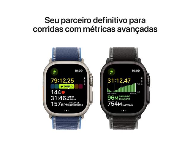 Apple Watch Ultra 3 49mm Titânio Preto Pulseira Trail Loop - 3